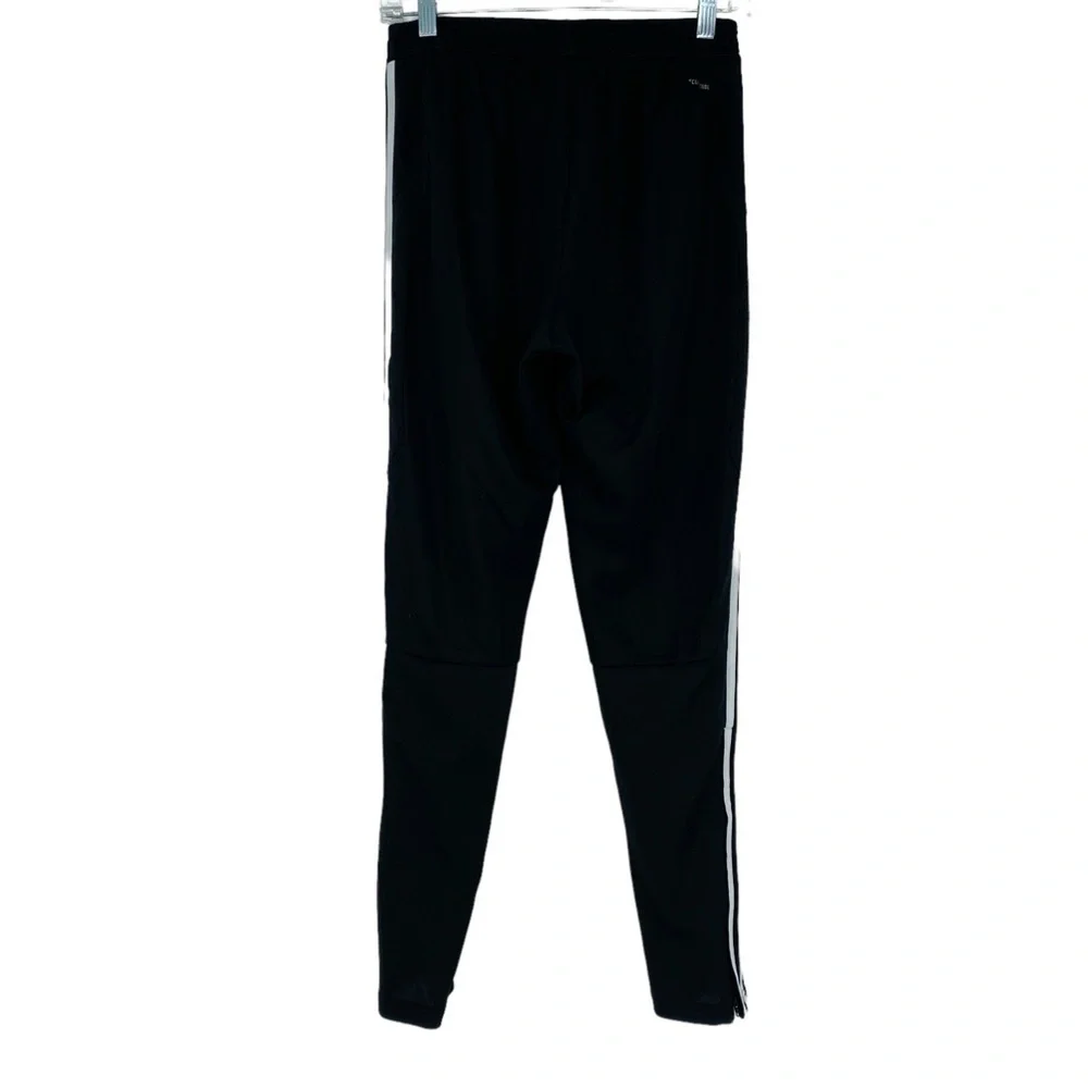 Adidas climacool athletic athleisure black 3 stripe pants sz small
